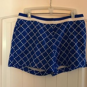 Slazenger Womens Golf shorts royal and white Lattice Print Size 10